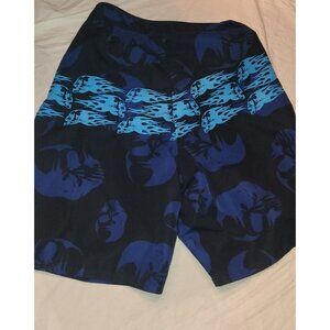PHYS.SCI Board Shorts Mens Size 32 Blue Flaming Piranhas                      B2